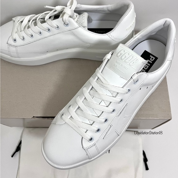 Golden Goose Men’s Pure Star Optic White Sneakers size US 8 /EUR 41 Authentic - Picture 3 of 7